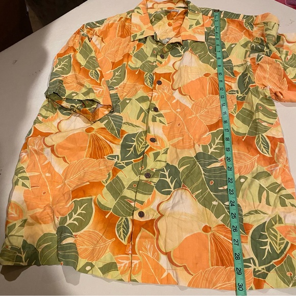 Tommy Bahama Shirt Men’s XL Multi Colored Silk Button Down Leaf Floral Print - Picture 3 of 6